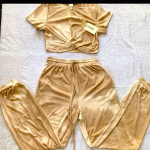 Two piece high, waisted, tie-dye set from Navilles Boutique